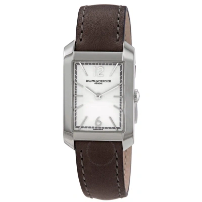 Baume Et Mercier Hampton Quartz Silver Dial Ladies Watch 10471 In Brown / Dark / Silver