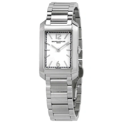 Baume Et Mercier Hampton Quartz Silver Dial Ladies Watch 10473 In White