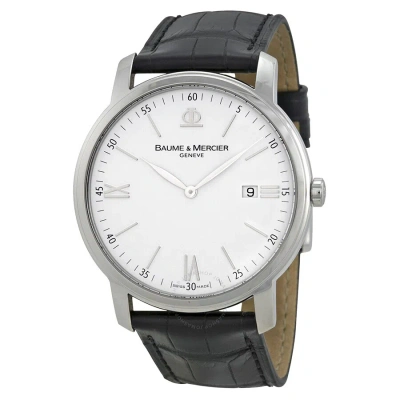 Baume Et Mercier Classima White Dial Men's Watch 8485 In Black