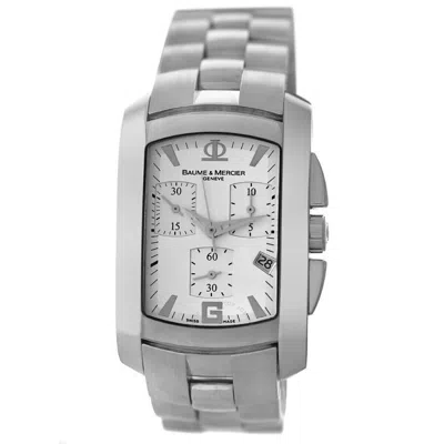 Baume Et Mercier Hampton Milleis Xl Chronograph Quartz Silver Dial Men's Watch M0a08444 In Metallic