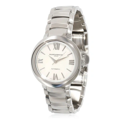 Baume Et Mercier Promesse Automatic White Dial Ladies Watch Moa10182 In Metallic