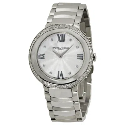 Baume Et Mercier Promesse Diamond Silver Dial Ladies Watch 10199 In Metallic