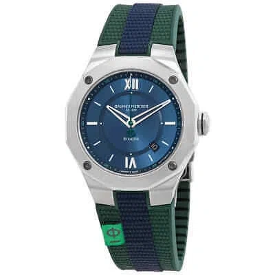 Pre-owned Baume Et Mercier Riviera Automatic Blue Dial Men's Watch M0a10688