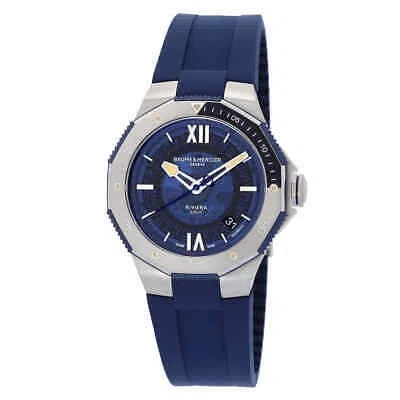 Pre-owned Baume Et Mercier Riviera Automatic Blue Dial Men's Watch M0a10716