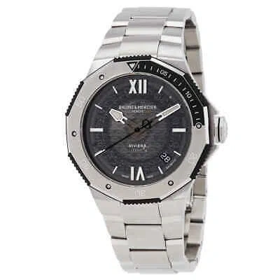Pre-owned Baume Et Mercier Riviera Automatic Grey Dial Men's Watch M0a10717
