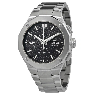 Baume Et Mercier Riviera Chronograph Automatic Black Dial Men's Watch M0a10624 In Metallic
