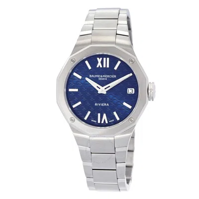 Baume Et Mercier Riviera Quartz Blue Dial Ladies Watch M0a10727