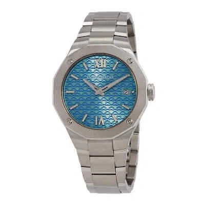 Pre-owned Baume Et Mercier Riviera Quartz Blue Dial Ladies Watch Moa10612