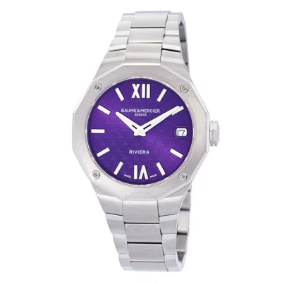 Baume Et Mercier Riviera Quartz Purple Dial Ladies Watch M0a10728