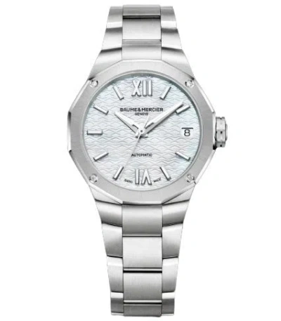 Baume & Mercier Riviera 10676 Diamond Automatic Bracelet Watch, 33mm In Steel