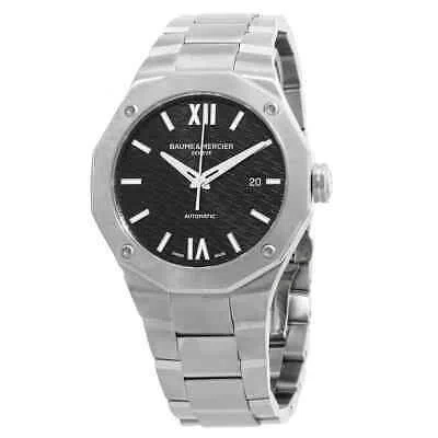 Pre-owned Baume & Mercier Baume Et Mercier Riviera Automatic Black Dial Men's Watch 10621