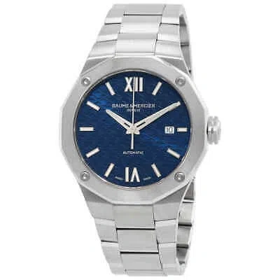 Pre-owned Baume & Mercier Baume Et Mercier Riviera Automatic Blue Dial Men's Watch Moa10620