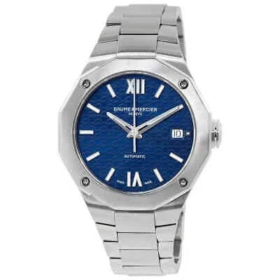 Pre-owned Baume & Mercier Baume Et Mercier Riviera Automatic Blue Dial Unisex Watch M0a10679