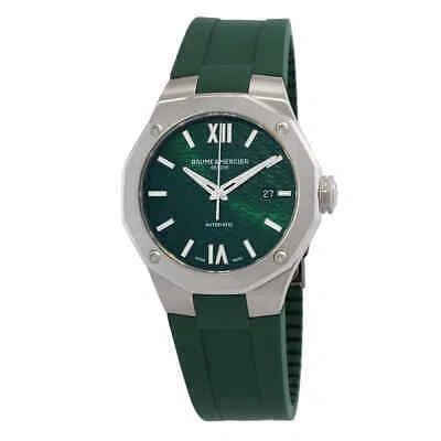Pre-owned Baume & Mercier Baume Et Mercier Riviera Automatic Green Dial Men's Watch Moa10618