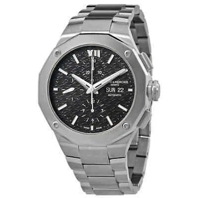 Pre-owned Baume & Mercier Baume Et Mercier Riviera Chronograph Automatic Black Dial Men's Watch M0a10624