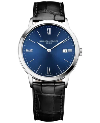 Baume & Mercier Men's Swiss Classima Black Leather Strap Watch 40mm M0a10324