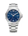 Baume & Mercier Riviera Automatic 42mm Stainless Steel Watch, Ref. No. M0a10620 In Blue/silver