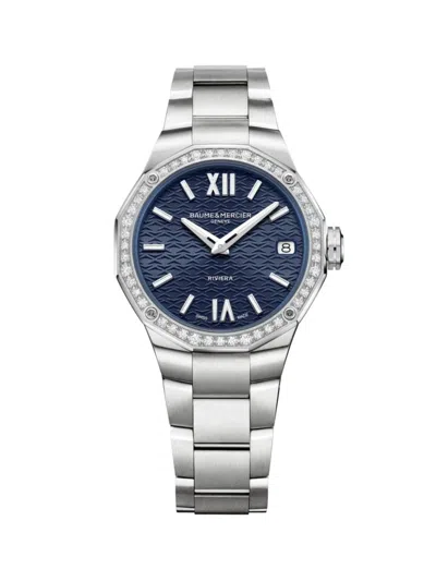 Baume & Mercier Women's Riviera 10765 Stainless Steel & 0.47 Tcw Diamond Bracelet Watch/33mm In Metallic