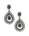 Bavna Silver Drop Earrings