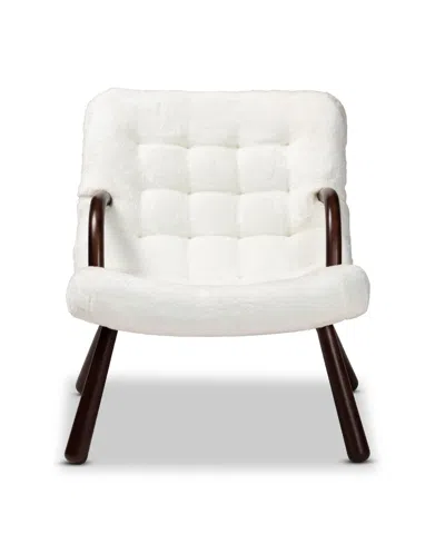 Baxton Studio 26.8" Eisa Modern And Contemporary Sherpa Upholstered Accent Chair In Multi