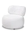 Baxton Studio Tayla Upholstered Accent Chair In White,black
