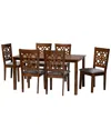 Baxton Studio Abigail Modern 7pc Dining Set In Brown