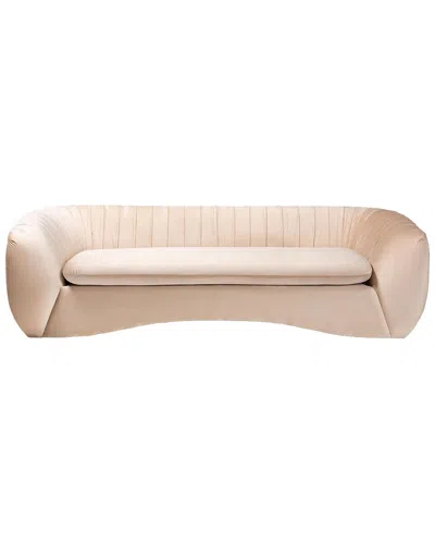 Baxton Studio Adanna Glam & Luxe Velvet Fabric Sofa In Gold