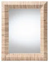 Baxton Studio Adino Bohemian Woven Grasscloth Rectangle Accent Mirror