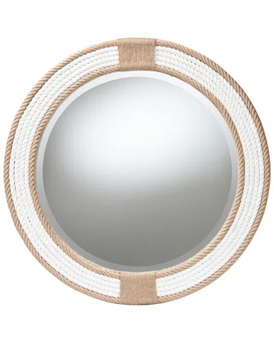 Baxton Studio Adita Round Woven Rope Mirror In Brown