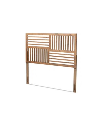 Baxton Studio Adler Modern And Contemporary Transitional Full Size Finished Wood Headboard In Ash Walnut