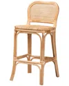 Baxton Studio Adrena Modern Rattan Bar Stool
