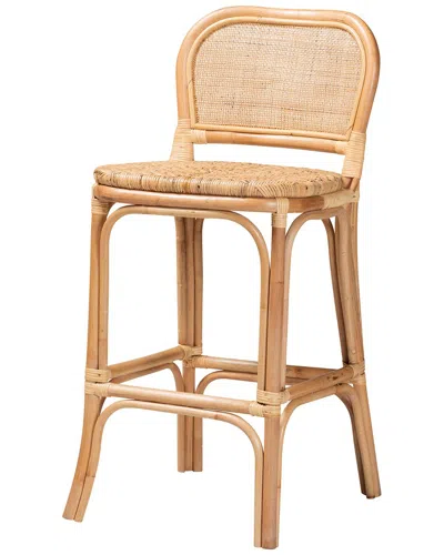 Baxton Studio Adrena Modern Rattan Bar Stool