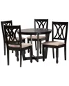 Baxton Studio Aggie Modern Wood 5pc Dining Set