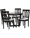Baxton Studio Aggie Modern Wood 5pc Dining Set