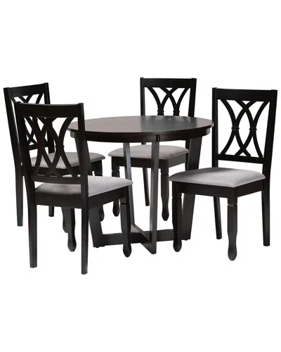 Baxton Studio Aggie Modern Wood 5pc Dining Set