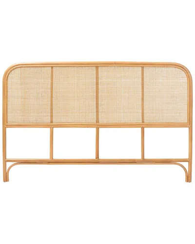 Baxton Studio Agota Natural Rattan Standalone Headboard In Brown