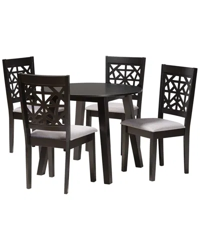 Baxton Studio Aiden Modern 5pc Dining Set In Black