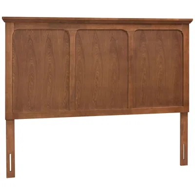 Baxton Studio Alarice Ash Walnut Wood Queen Size Headboard In Brown