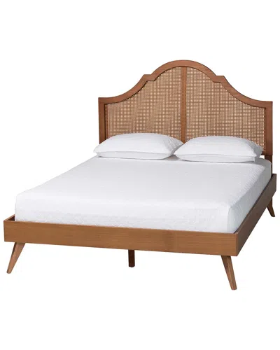 Baxton Studio Alecia Mid-century Queen Size Platform Bed In Brown