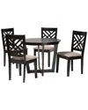 Baxton Studio Alena Modern Wood 5pc Dining Set