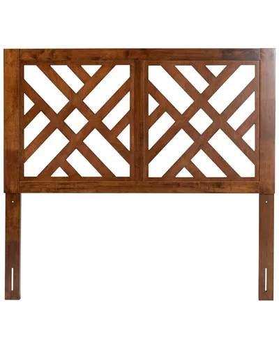 Baxton Studio Aliya Modern Finished Wood Queen Size Headboard In Brown