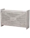Baxton Studio Amado Wood Storage Trunk With Carved Front Panel In Gray
