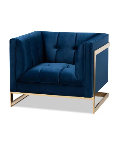 Baxton Studio Ambra Arm Chair In Blue