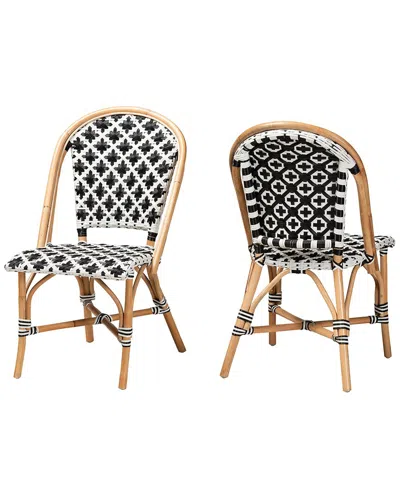 Baxton Studio Ambre Modern French Rattan Bistro Chair