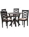 Baxton Studio Ariane Modern Wood 5pc Dining Set