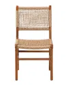 Baxton Studio Ariba Dining Chair With Mahogany Wood Frame In Brown