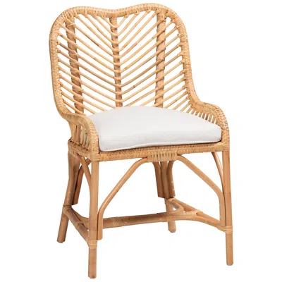 Baxton Studio Arween Natural Brown Rattan Dining Chair