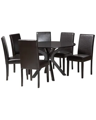 Baxton Studio Asli Modern Wood 7pc Dining Set