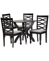 Baxton Studio Aspen Modern Grey Fabric And Dark Br