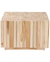 Baxton Studio Augusta Bohemian Teak Wood Coffee Table With Unique Repurposed  Wood Logs In Brown